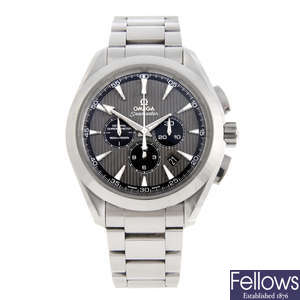 OMEGA - a gentleman's stainless steel Seamaster Aqua Terra 150M Co-Axial chronograph bracelet watch.