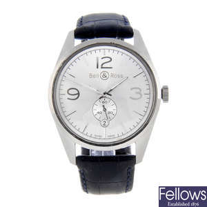 BELL & ROSS - a gentleman's stainless steel Vintage wrist watch. 