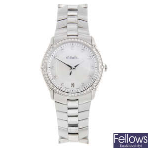 EBEL - a lady's stainless steel Classic Sport bracelet watch.