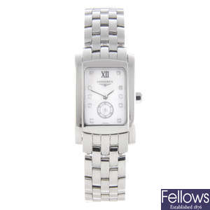 LONGINES - a lady's stainless steel Dolce Vita bracelet watch with two Longines watches.