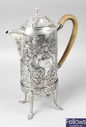 A George III silver coffee biggin by Paul Storr.