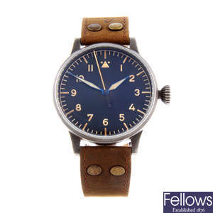LACO - a gentleman's stainless steel Pilot 'Memmingen ErbstÃ¼ck' wrist watch.