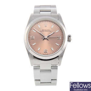 ROLEX - a mid-size Oyster Perpetual bracelet watch.