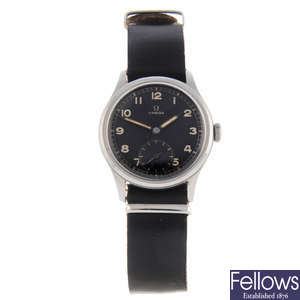 OMEGA - a gentleman's stainless steel Suveran wrist watch.