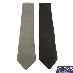 HERMÈS - two silk ties.
