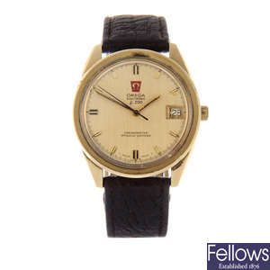 OMEGA - a gentleman's gold plated F300 wrist watch.