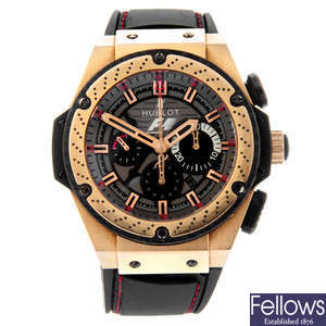 HUBLOT - a limited edition gentleman's bi-metal Big Bang King Power Formula 1 chronograph wrist watch.
