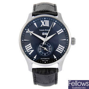LOUIS ERARD - a gentleman's stainless steel Dual Time 1931 wrist watch.