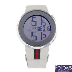GUCCI - a gentleman's stainless steel I-Gucci wrist watch.