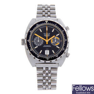 HEUER - a gentleman's stainless steel Autavia chronograph bracelet watch.