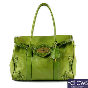 MULBERRY - a tooled leather Bayswater handbag.