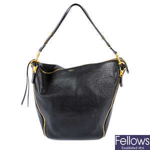 MULBERRY - black leather Camden handbag.