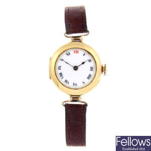 ROLEX - a 18ct yellow gold wrist watch.