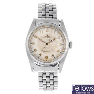 ROLEX - a gentleman's stainless steel Oyster Perpetual Precision bracelet watch.