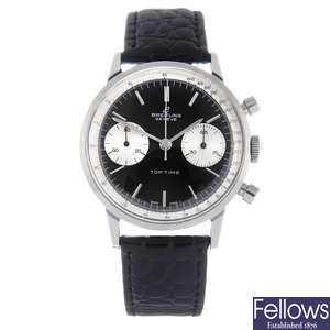 BREITLING - a gentleman's stainless steel Top Time chronograph wrist watch.
