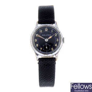 JAEGER-LECOULTRE - a gentleman's nickel plated wrist watch.