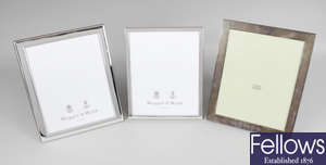 Four large modern silver mounted photograph frames, by Mappin & Webb.