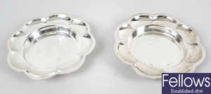 Two small modern silver dishes, by Mappin & Webb, cased.