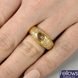 An 18ct gold 'Happy Diamonds' Love ring, by Chopard.