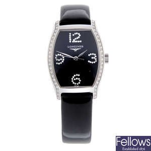 LONGINES - a lady's stainless steel Evidenza wrist watch