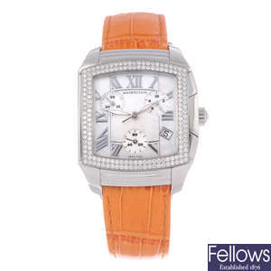 MAUBOUSSIN - a lady's stainless steel chronograph wrist watch.