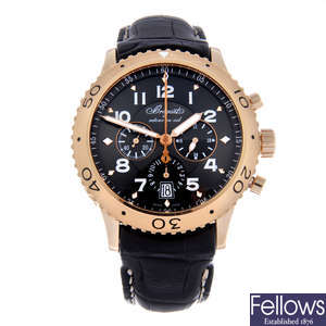 CURRENT MODEL: BREGUET - a gentleman's 18ct rose gold Type XXI chronograph wrist watch.