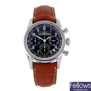GIRARD-PERREGAUX- a gentleman's stainless steel Ecurie Francorchamps chronograph wrist watch.