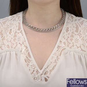 A brilliant-cut diamond floral necklace, by Chaumet.