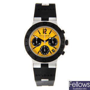 BULGARI - a gentleman's bi-material Diagono chronograph wrist watch.