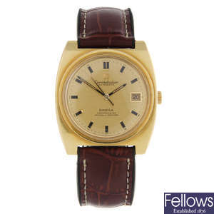 OMEGA - a gentleman's yellow metal Constellation wrist watch.