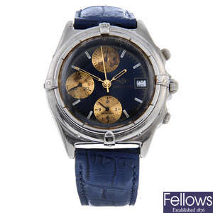 BREITLING - a gentleman's nickel plated Chronomat chronograph wrist watch.