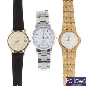 A group of sixteen assorted watches.
