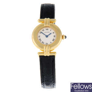 CARTIER - a lady's 18ct yellow gold Must De Cartier Vermeil wrist watch.