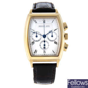 BREGUET - a gentleman's 18ct yellow gold Heritage chronograph wrist watch.