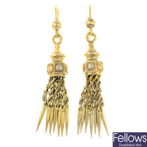 A pair of tassel earrings.