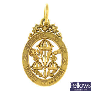 The Most Honourable Order of the Bath, K.C.B. (Civil) Companion's neck badge, in 18ct gold.