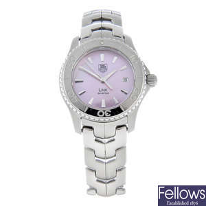 TAG HEUER - a lady's stainless steel Link bracelet watch.