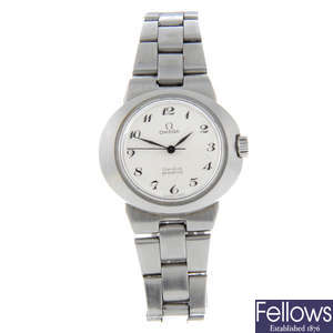 OMEGA - a lady's stainless steel Dynamic bracelet watch.