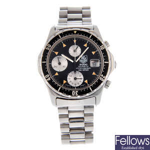 TAG HEUER - a stainless steel 2000 series chronograph bracelet watch, 37mm.