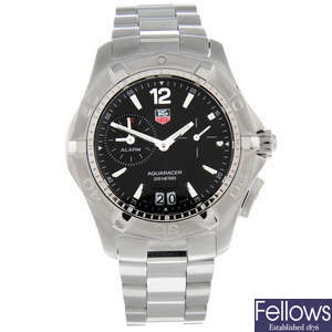 TAG HEUER - a stainless steel Aquaracer Alarm bracelet watch, 38mm.