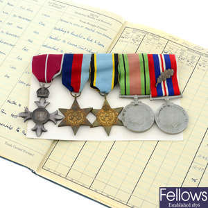 A medal group to Squadron Leader Arthur Vaughan Henshaw RAF, with Flying Logbook, etc.