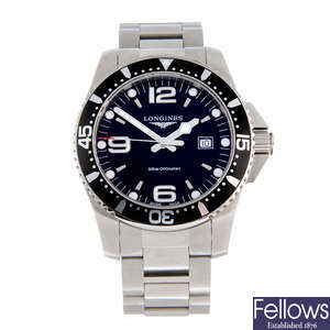LONGINES - a stainless steel Hydro Conquest bracelet watch, 43mm.
