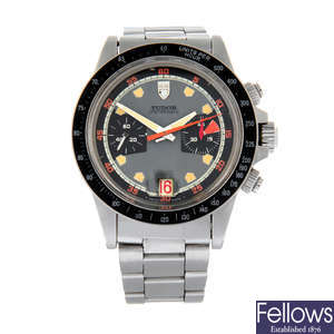 TUDOR - a stainless steel Oysterdate 'Home Plate' chronograph bracelet watch, 39mm.