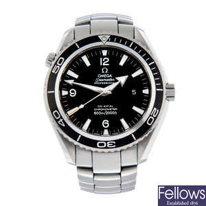 OMEGA - a limited edition stainless steel SAS Seamaster Professional Planet Ocean Co-Axial chronometer bracelet watch, 45mm.