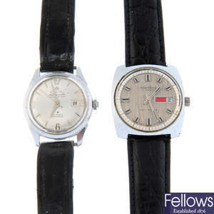 A group of eight assorted watches, to include an example by Tudor and a Tissot Rock watch.
