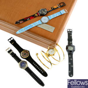SWATCH - a limited edition 'James Bond' collection of twenty watches with presentation case.