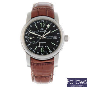 KRISTIAN KIEL - a stainless steel chronograph wrist watch, 42mm.