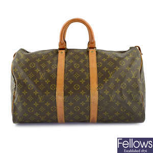 Sold at Auction: LOUIS VUITTON KEEPALL BANDOULIERE 55 & SPEEDY 35