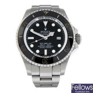 ROLEX - a stainless steel Oyster Perpetual Deepsea Sea-Dweller bracelet watch, 43mm.