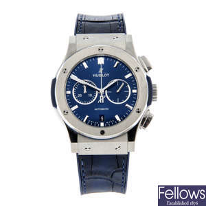 HUBLOT - a titanium Classic Fussion chronograph wrist watch, 42mm.
